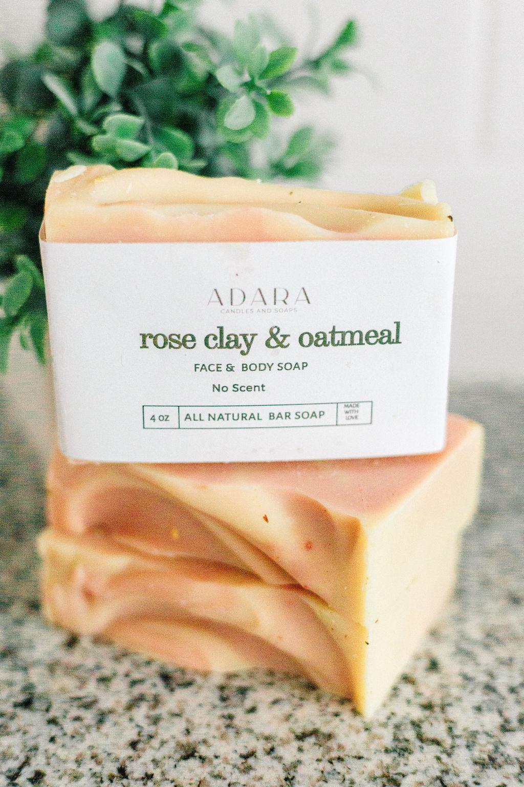 Rose Clay and Oatmeal Unscented Bar Soap