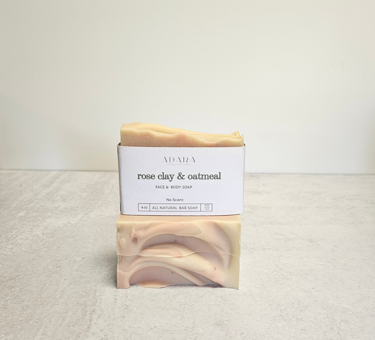 Rose Clay and Oatmeal Unscented Bar Soap