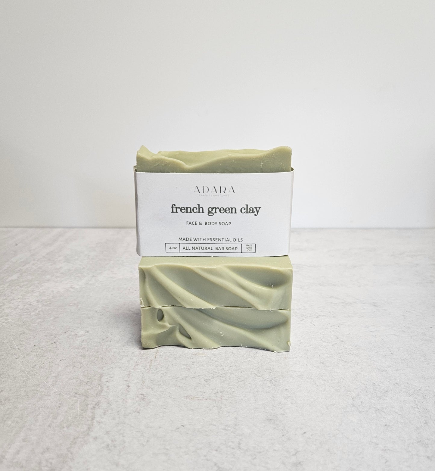 French Green Clay Face and Body Bar Soap