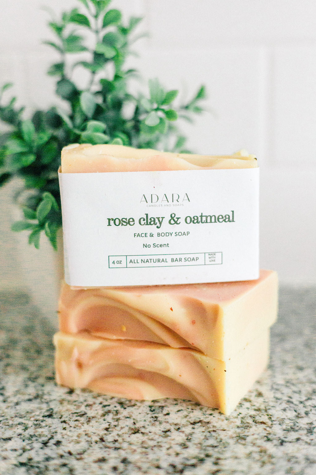 Rose Clay and Oatmeal Unscented Bar Soap