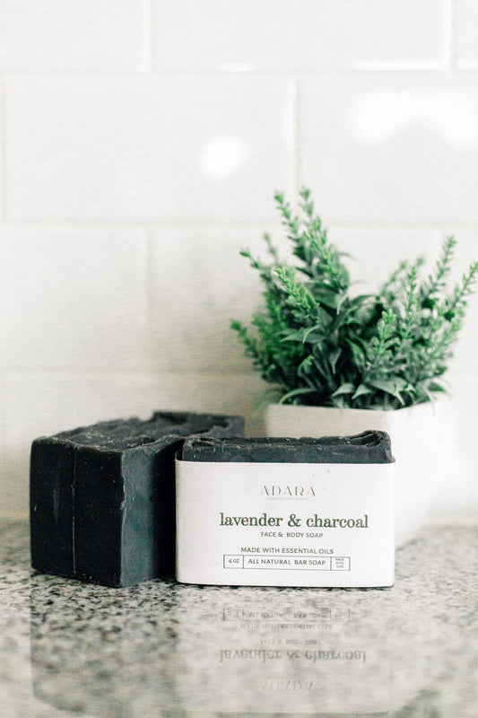 Lavender Charcoal Face and Body Soap